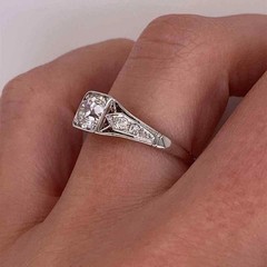 Round Cut Lab Created Diamond 14K White Gold FN Women’s Wedding Ring