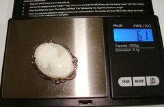 Vintage Harwood 6.1g Sterling Silver Carved Shell Cameo Brooch Pin 37mm x 30mm