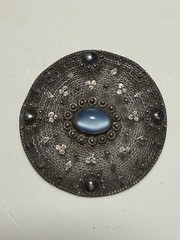 Vintage Yemenite-style Filigree Coat Brooch Large 2.25in