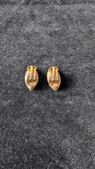 Vintage Micro Mosaic “Rose” Clip on Earring Unusual Shape!