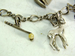 Vintage WINARD Sterling Silver Charm Bracelet With 9 Charms – 7+ inches