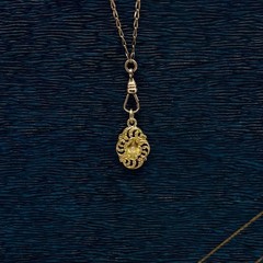Victorian Gold Filled Watch Pendant Openwork Antique Fob Charm