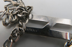 Vintage Sterling Silver Charm Bracelet with 7 Charms Ski Horse Niagara
