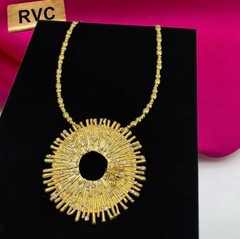 Schiaparelli Sun Pendant Statement Necklace Surrealist Art Jewelry