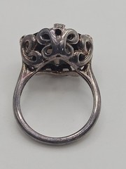 Vintage Sterling Silver Smoky Quartz Crystal Ring Size 7