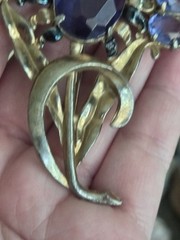 Absolutely stunning large 40s Statement Piece Pot Metal Brooch