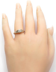 Antique Art Deco 1920’s Diamond Engagement 18KW Ring Size 8.5 UK-Q1/2 EGL USA