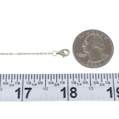 Vintage Gold-Tone Sterling Silver 925 Cubic Zirconia E Chain Necklace 16″-18″