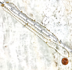 VTG Rice Pearl Necklace & Bracelet 14k Gold Filled 70’s SET 18” & 7.5” NWT