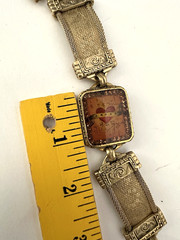 MAXIMAL ART John AMOUR Gold Tone Mesh Panel Bracelet Vintage 1990’s Romantic