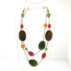 Chaps Ralph Lauren Necklace 33 in Faux Gemstone