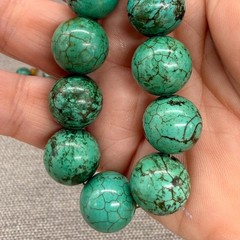 Vintage African Turquoise Necklace Bracelet Jewelry Set Large Heavy Chunky Boho