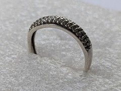 Vintage ring sterling silver 925 Size 6.5 Weight 1.41 g. Eternity Band.