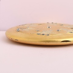 Antique Victorian LARGE Starburst Multi Tone Gold Filled Paste Pendant Locket