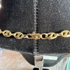 Mariner Anchor Chain Necklace Vintage Classic Preppy Jewelry Gift 24” Gold Tone