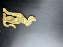 Vintage Frosted Dog Brooch Pin Cartoon Hound Puppy