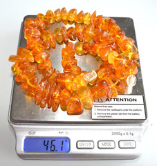 46gr RUSSIAN SOVIET BALTIC AMBER BEAD NECKLACE 琥珀 BRACELET STONE PENDANT EARRING