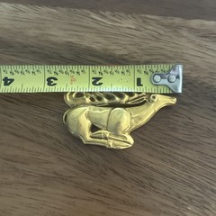 Vintage MMA Scythian Stag Brooch Gold Plated Deer Metropolitan Museum Of Art