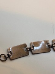 Vintage COPPER Thunderbird BRACELET 7 Links and Claw Clasp Native American