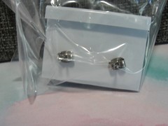 Vintage 1970 Earrings Triangle Pastel Rainbow Purple Pink Blue Retro BNIP NOS