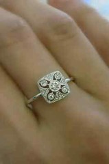 2.5Ct White Round Cut CZ Vintage Art Deco Style Wedding Ring in Solid 925 Silver