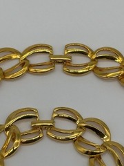 Vintage Napier Necklace and Bracelet Set Chunky Gold-Tone Links 1980s and Signed