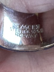 A.G. Ecker Anna Greta Sterling Silver Jester Crown Ring Norway 1960s-70s Vtg