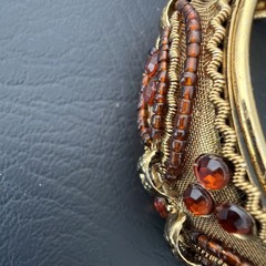 Vintage Unbranded Bracelet Beaded Rhinestones Detachable Handmade.