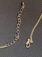 Vintage Gold tone Crescent Moon and Star Necklace with clear stones