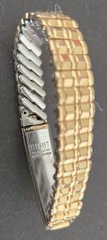 Vintage Flex-Let Goldtone Metal Stretch ID Bracelet