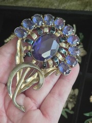 Absolutely stunning large 40s Statement Piece Pot Metal Brooch