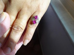 TITANIC C1900 10k Gold Gemstone Filigree Ring RARE Maltese Cross OSTBY BARTON