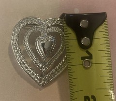🌻Signed Gerry’s Silver Tone Filigree Triple Heart Brooch or Pendant