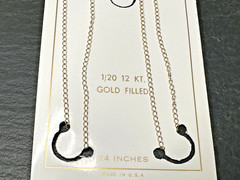 NEW OLD STOCK 1/20 12K 24″ DAINTY CHAIN NECKLACE ON ORIGINAL CARD N433