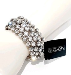 Vintage Giavan Silver Plate Stretch Bracelet NWT SEE DESCRIPTION Free Ship!