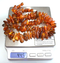 ✅55cm = 45gr RUSSIAN SOVIET BALTIC AMBER BEAD NECKLACE 琥珀 BRACELET STONE PENDANT