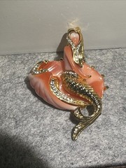 Vintage Hattie Carnegie Gold Mermaid Coral & Pink Rhinestone Brooch “RARE”