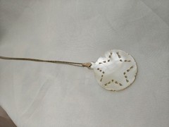 Vintage Stamped Gold Filled Hand Carved Mother Of Pearl Star Pendant Necklace
