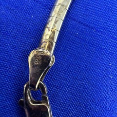 VTG Sterling Silver Ruby Colored Choker Necklace Signed BB ~14.58g ~17″ Korea