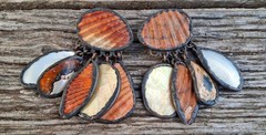vintage earrings monies Artistic Shell Design