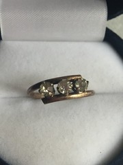 Rings Russian Soviet Silver 875 gold plated Glass vintage USSR