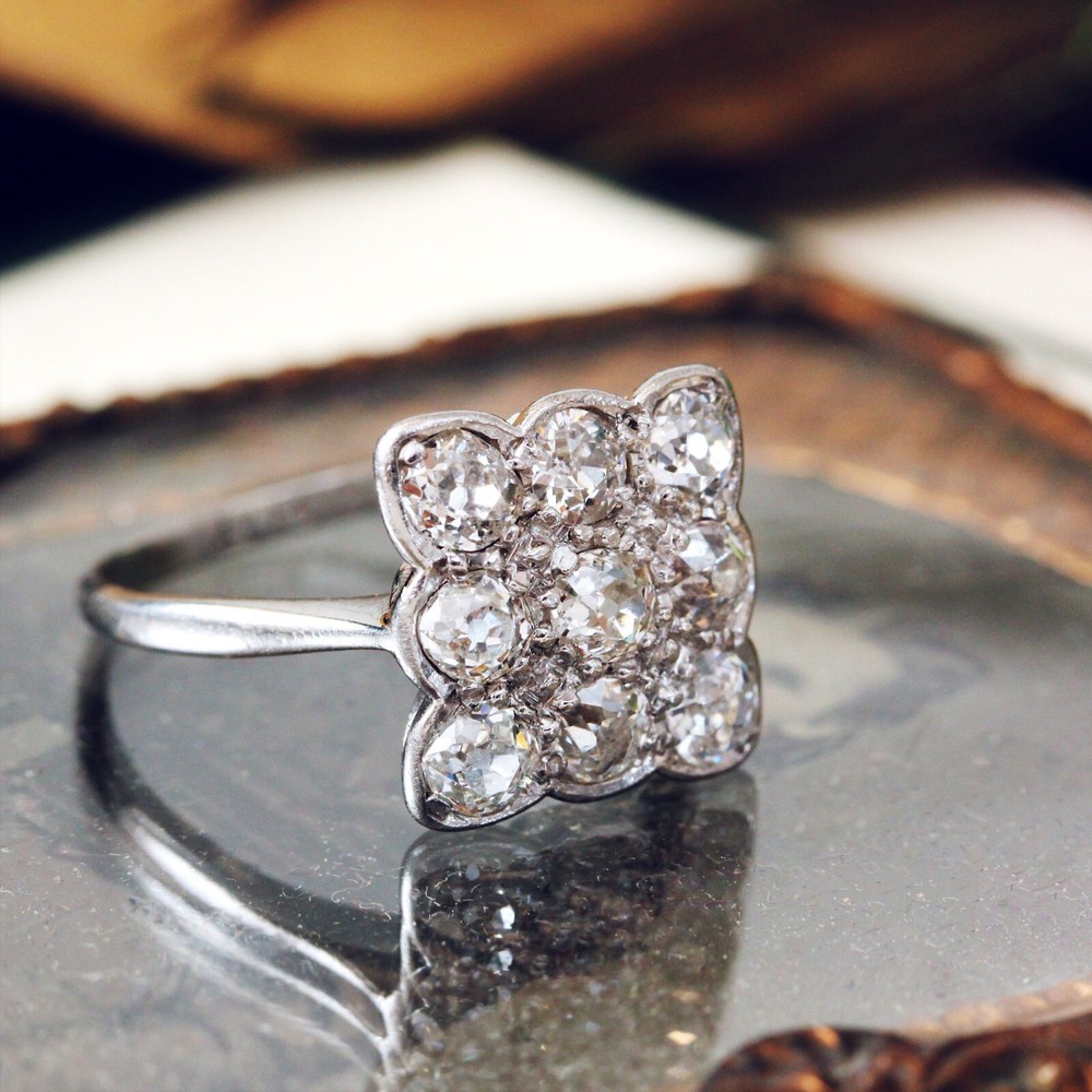 2.25Ctw White Round Cut CZ Retro Style Engagement Wedding Ring Solid 925 Silver