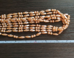 Multi-strand Necklace Made of Artificial Pearls Vintage Soviet Jewelry USSR