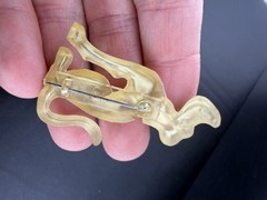 Vintage Frosted Dog Brooch Pin Cartoon Hound Puppy