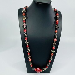 4 Vintage Costume Necklaces Varied Lengths Colors And Shapes All Wearable