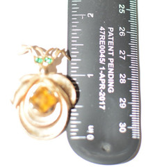 Unique unsigned art deco figural green eyed rhinestone bug fur clip brooch
