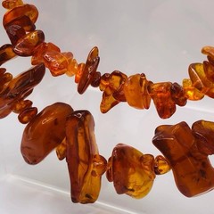 Vintage Authentic Genuine Nugget Amber Beads Necklace 33 in 83 g