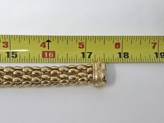 Vintage Gold Tone Mesh Choker Necklace Magnetic Clasp 17 Inches Unsigned 80s