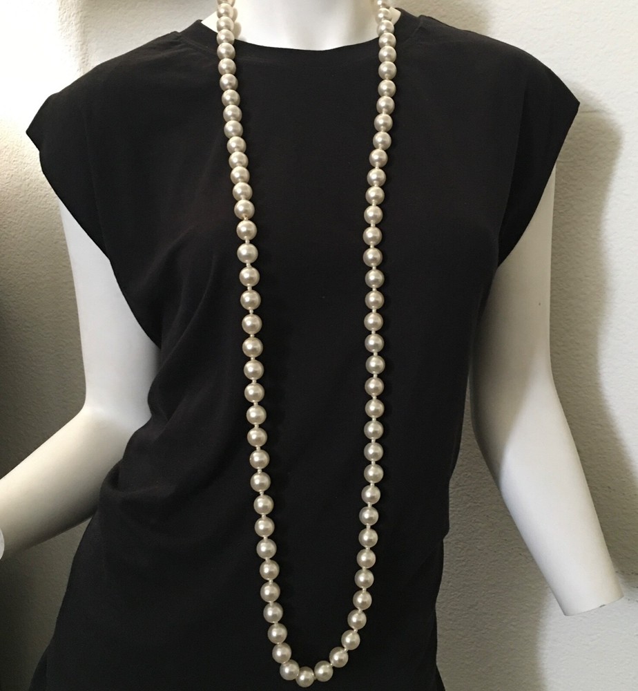 Pearl Necklace Hong Kong Faux 52 Inches