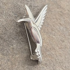 Hummingbird and Seagull Lot Silver Tone Birds Animal Figural Vintage Brooch Pins